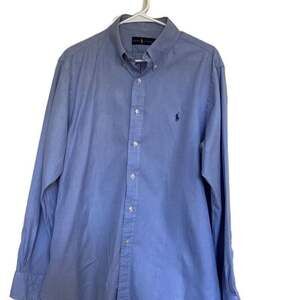 Polo Ralph Lauren Men's Classic Fit Blue Button Down Oxford Shirt 16 1/2 34-35